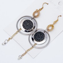 Серьги№1554 с круглой висюлькой оптом.