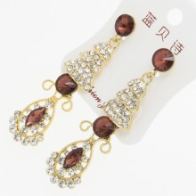 Серьги № 1259 с камнями оригинальные оптом.