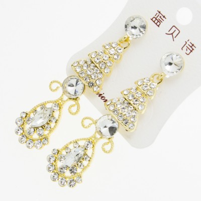 Серьги № 1260 с камнями оригинальные оптом.