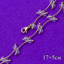 Браслет Xuping№232 17 + 5 см с хрусталиками от производителя оптом.