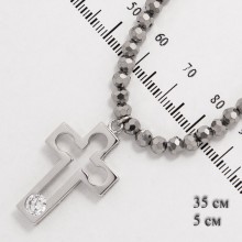 Цепочка Xuping№924 35 см оригинальная с белым крестиком оптом.
