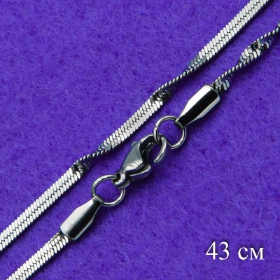 Цепочка Xuping№426 43 см плоская бижутерия Хьюпинг оптом.