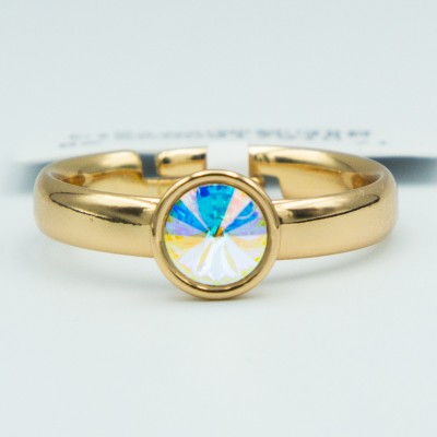Кільце Xuping№160   17.18р 7мм Swarovski перламутрового кольору 18к куплю оптом медзолото недорого