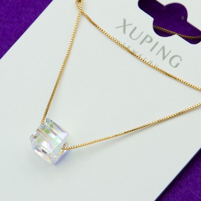 Ланцюжок Xuping№4 42см з кулоном SWAROVSKI куплю оптом біжутерію з медичного золота біжосвіт