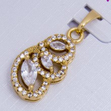 Кулон Xuping№594 ажурный с белыми цирконами.