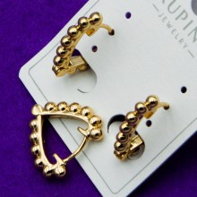 Серьги Xuping№188   сердечки с шариками медзолото оптом не дорого от производителя