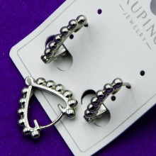 Серьги Xuping№187   сердечки в шариках ювелирную бижутерию купить оптом xuping