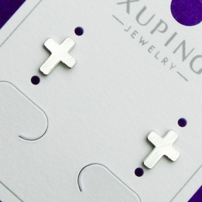 Серьги Xuping№183    крестики на гвоздиках ксюпинг интернет магазин