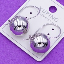 Сережки Xuping№666 кулі 13мм на круглому замку купити сережки Xuping біжутерія медичне золото біжумаркет