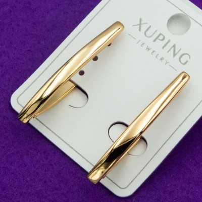 Сережки Xuping№157В    h-3.5см кути  оптом, купити сережки ксюпінг недорого від виробника біжумаркет