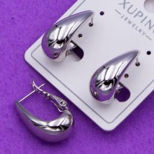 Сережки xuping№404  висота 18мм  форми крапля родій куплю xuping біжутерію медичне золото сережки 18к