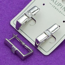 Сережки Xuping№436 10х20мм геометричної форми медичне золото 18к оптом сережки від постачальника