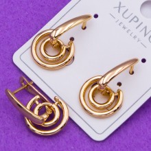 Сережки xuping№414 висота 20мм 18к куплю біжутерію xuping медичне золото сережки 18к від виробника