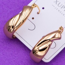 Сережки Xuping№426 30х18мм овали 18к на замку клямка куплю оптом сережки ксюпінг медзолото