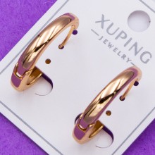 Сережки-кільця Xuping№855 20мм товщина 3мм 18к медзолото оптом куплю в інтернет магазині біжутерика