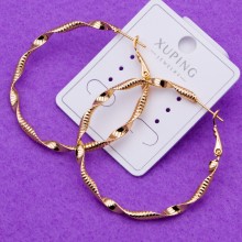 Сережки-кільця№835 d-4.5см перекручені куплю оптом біжутерію Xuping 18к