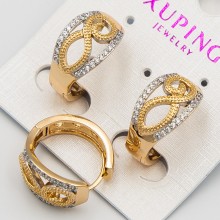 Серьги Xuping№1757 с белыми камнями оптом.