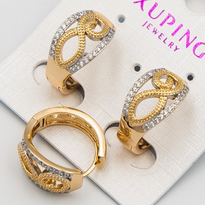 Серьги Xuping№1757 с белыми камнями оптом.