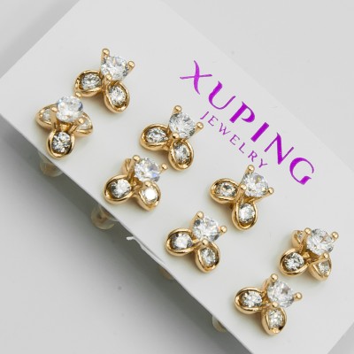 Гвоздики Xuping№2082 4 пары цветочки оптом.
