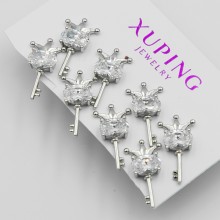 Гвоздики Xuping№2099 4 пары ключик с камнем оптом.