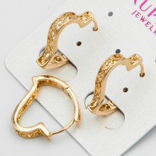 Серьги Xuping№2179 сердечко под золото оптом.