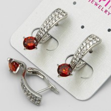 Серьги Xuping№2296 с красным камнем оптом.