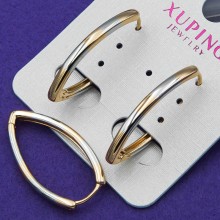 Серьги Xuping№936 двухцветный уголок оптом.
