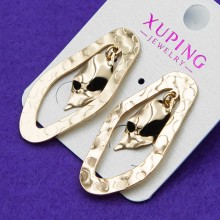 Серьги Xuping№625    оригинальные с текстурой бижутерия Харьков оптом.