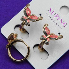 Серьги Xuping№623 с бабочкой бижутерия Хьюпинг оптом.