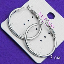 Серьги Xuping№386 3 см Конго под серебро бижутерия Хьюпинг оптом.