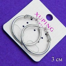 Серьги Xuping№384 3 см Конго белого цвета недорого бижутерия оптом.