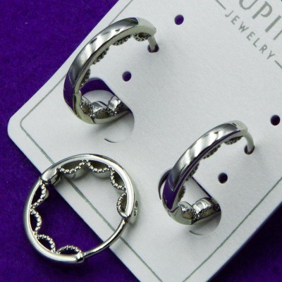 Серьги xuping№138    колечки медзолото оптом недорого от производителя