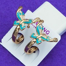 Серьги Xuping№624 с бабочками бижутерия Харьков оптом.