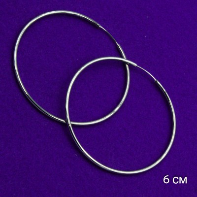 Серьги-кольца Xuping№35    D-6см гладкие купить медзолото оптом от производителя бижутерика