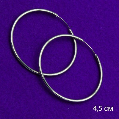 Серьги-кольца Xuping№36    D-4.5см гладкие купить медзолото оптом от производителя бижутерика