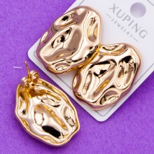 Сережки Xuping№424   25х20мм великі на гвоздичках купити сережки Xuping біжутерія медичне золото біжумаркет