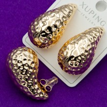 Сережки Xuping№56Д   крапля велика на гвоздиці куплю оптом біжутерію ксюпінг медзолото біжутерика