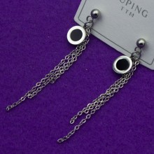 Сережки Xuping№143ИВ   протяжки Булгари оригінальні куплю медичне золото сплав оптом позолотка