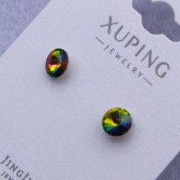 Гвоздики Xuping№745 d-6 мм градієнтний камінь Swarovski купити недорого медзолото від виробника біжутерика