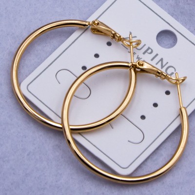 Сережки Xuping№861 3.5 мм кільця Конго під золото купити недорого медзолото від виробника біжутерика