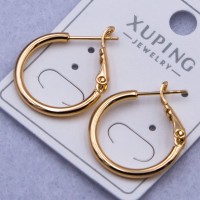 Сережки Xuping№864 2.5 мм кільця Конго під золото купити недорого медзолото від виробника біжутерика