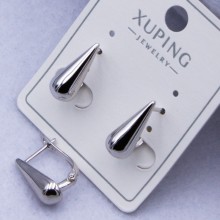 Сережки Xuping№346 h-13 мм срібна крапля оптом ксюпінг сережки в інтернет магазині позолотка