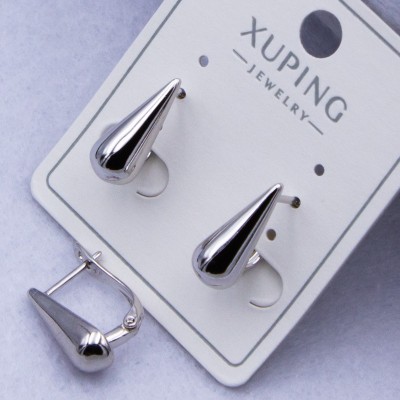 Сережки Xuping№346 h-13 мм срібна крапля оптом ксюпінг сережки в інтернет магазині позолотка