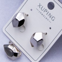 Сережки Xuping№342 15х10 мм геометричної форми оптом ксюпінг сережки в інтернет магазині позолотка