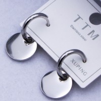 Сережки Xuping№341 d-12 мм срібні монети підвіски оптом ксюпінг сережки в інтернет магазині позолотка