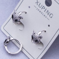 Сережки Xuping№339 d-10 мм кішка на круглому замку оптом ксюпінг сережки в інтернет магазині позолотка