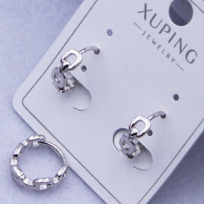 Сережки Xuping№338 d-10 мм стилізований ланцюг оптом ксюпінг сережки в інтернет магазині позолотка