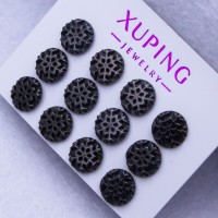 Сережки Xuping№2575 6 пар цвяхи чорна сніжина із кераміки оптом ксюпінг сережки в інтернет магазині позолотка
