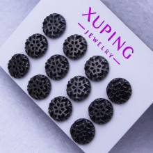 Сережки Xuping№2575 6 пар цвяхи чорна сніжина із кераміки оптом ксюпінг сережки в інтернет магазині позолотка