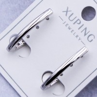 Сережки Xuping№404 h-24 мм кути під срібло купити недорого медзолото від виробника біжутерика
